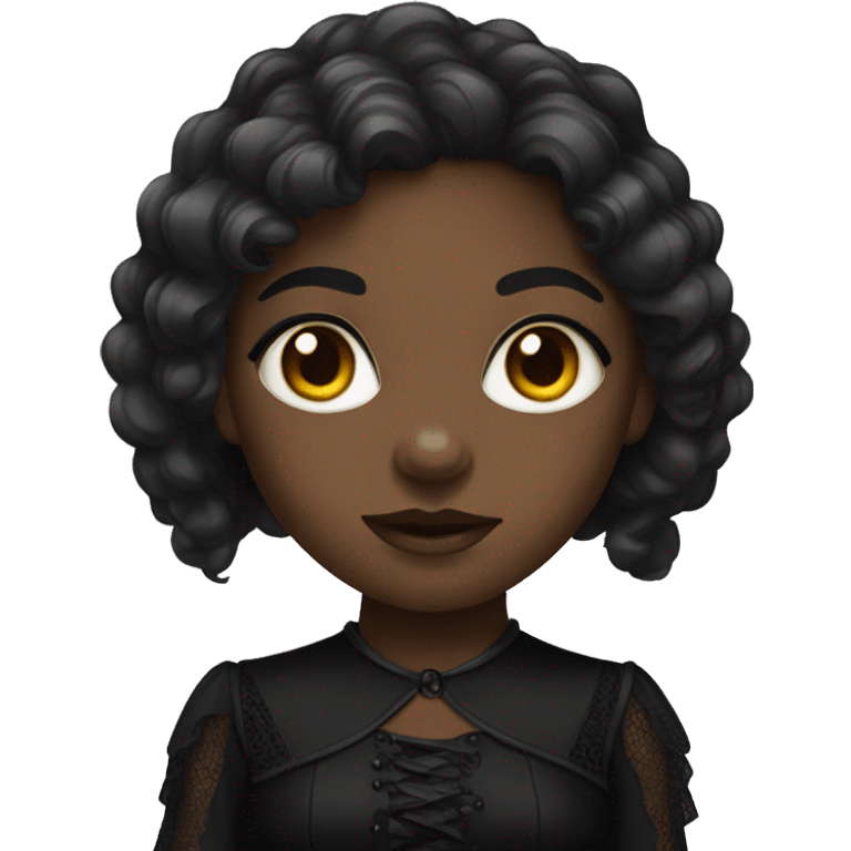 black girl wearing gothic dress  emoji