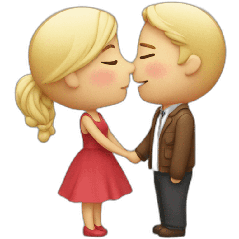 couple kissing hearts flying emoji