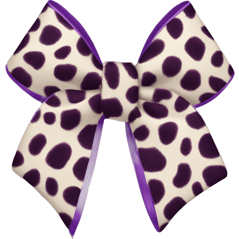 Purple leopard print bow emoji