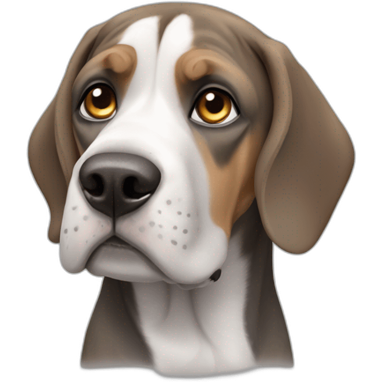 Beagle Dog with Grey Neapolitan Mastiff, Grey Eyes emoji