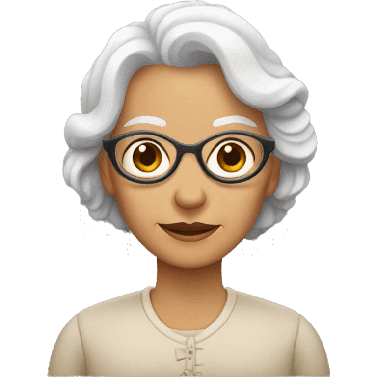 mujer vieja con ojeras  emoji