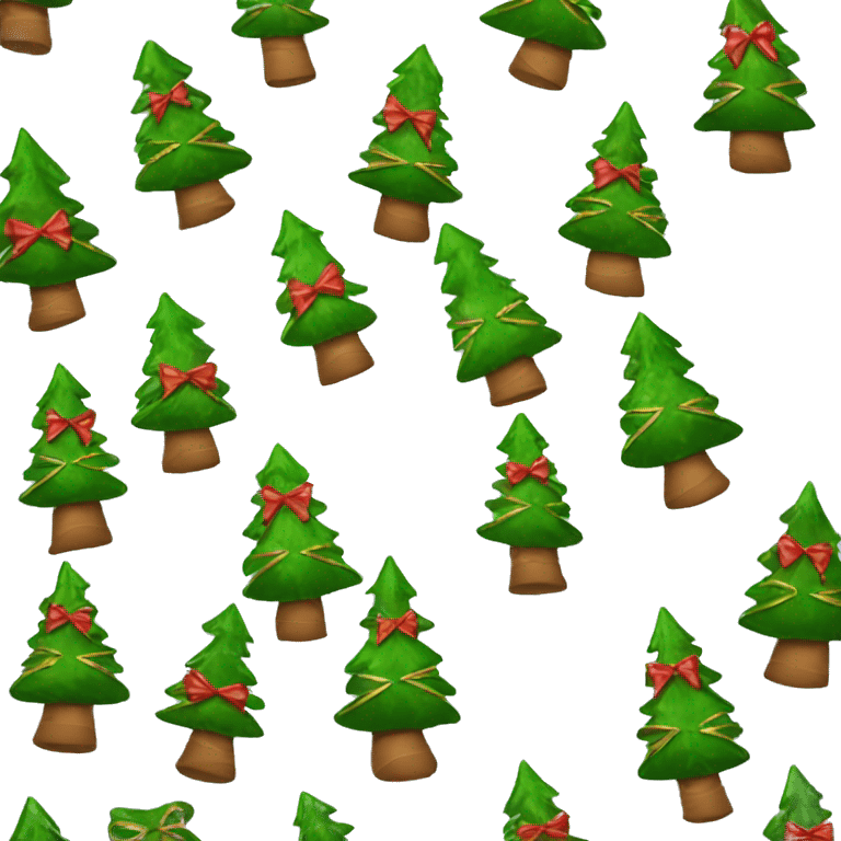 a Christmas tree with bows  emoji