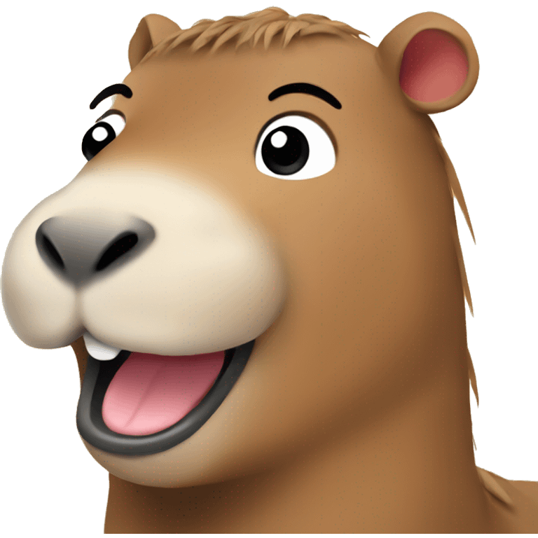 Happy Capybara with a YouTube channel  emoji