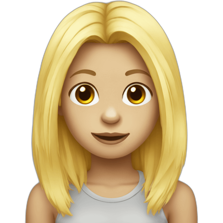 Gorilla blonde girl emoji