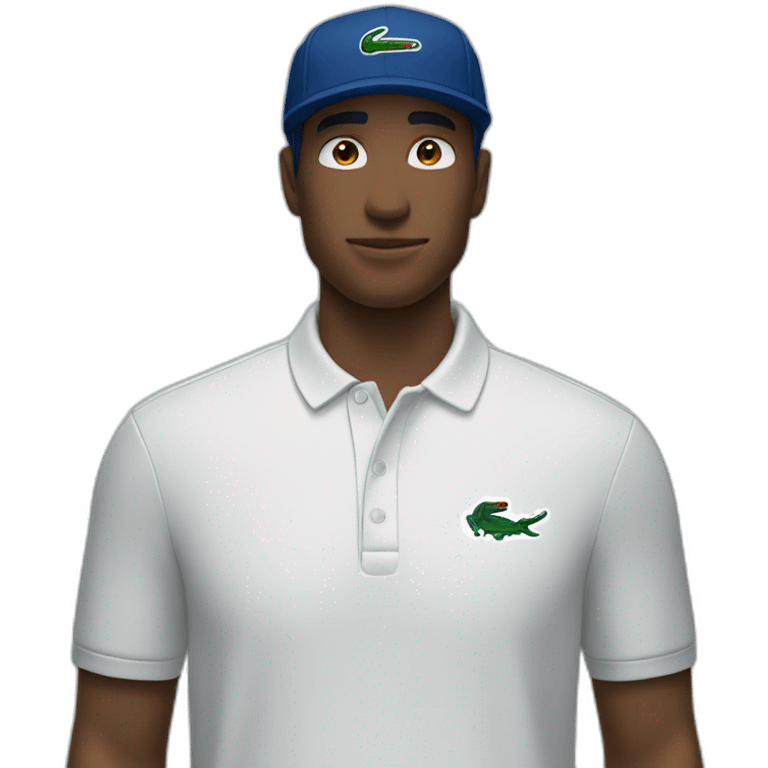 Man wearing lacoste emoji