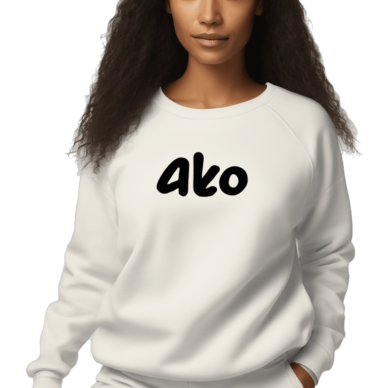 Alo yoga sweatshirt that says Alo on it emoji