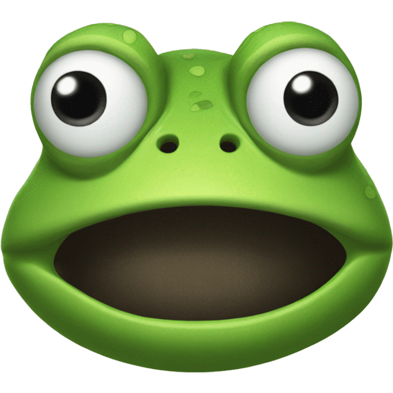 Frog doing the stone cold meme face emoji