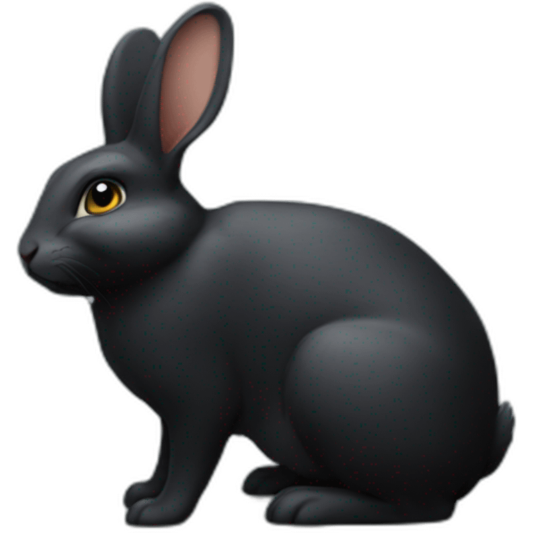 Lapin noir emoji