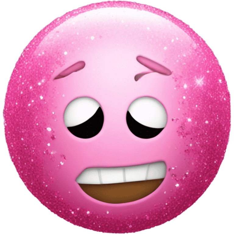 Pink baseball with sparkles  emoji