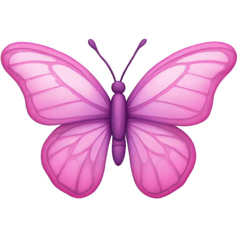 Pink butterfly emoji