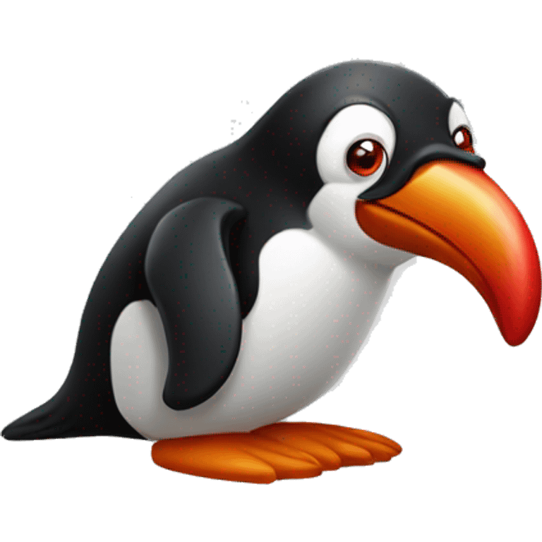 red pinguin emoji