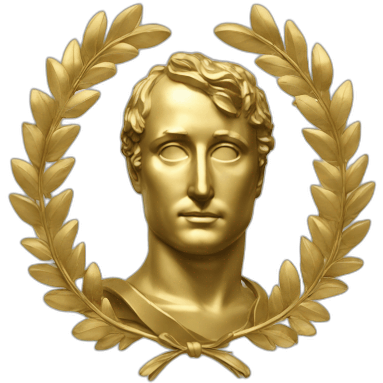 Laurel wreath napoleon golden statue emoji