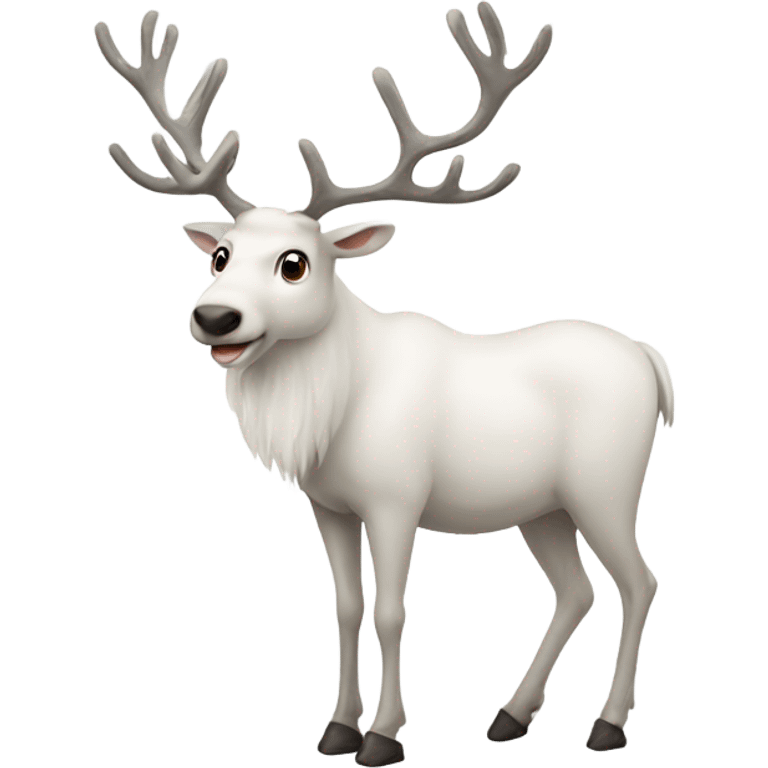 white-reindeer emoji