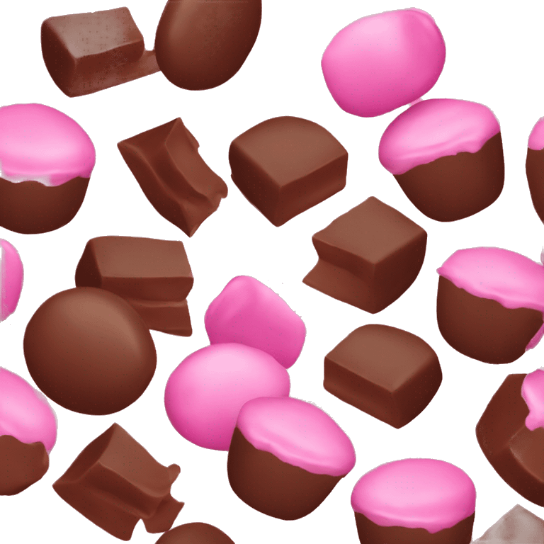 Pink hit chocolate  emoji