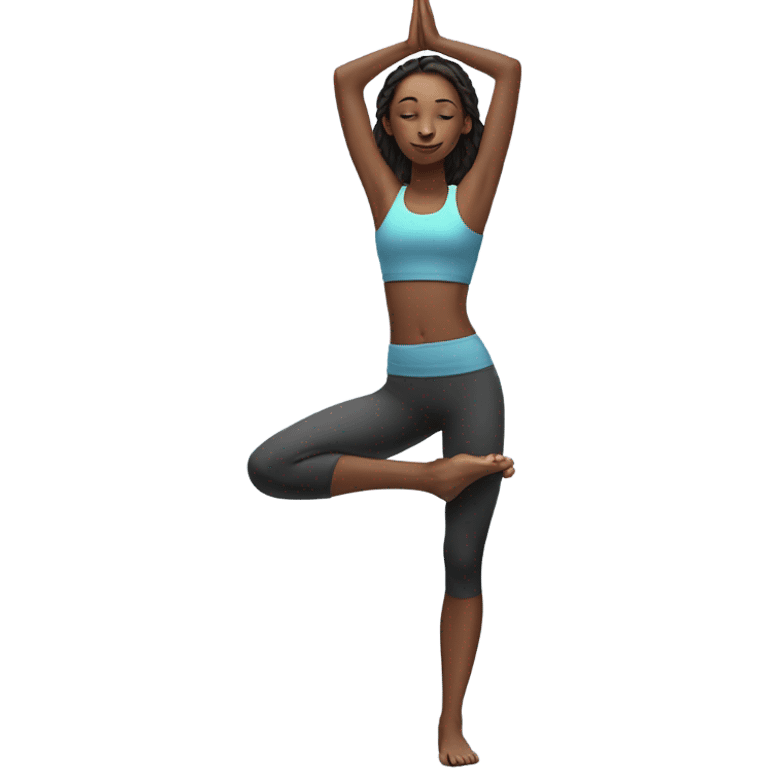 Skinny fit yoga girl. emoji