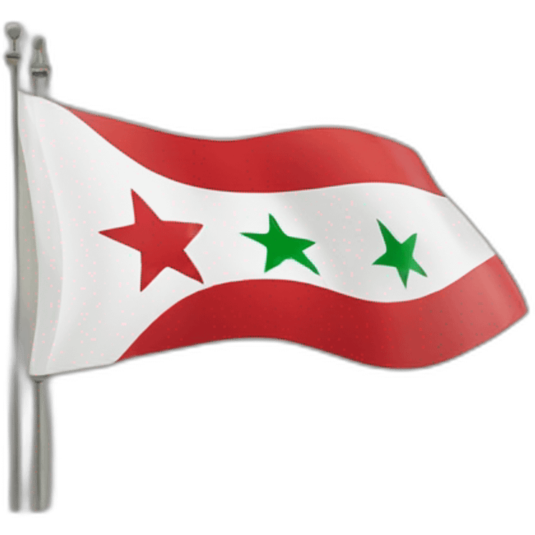 Syrien Flagge mit 3 roten Sterne emoji