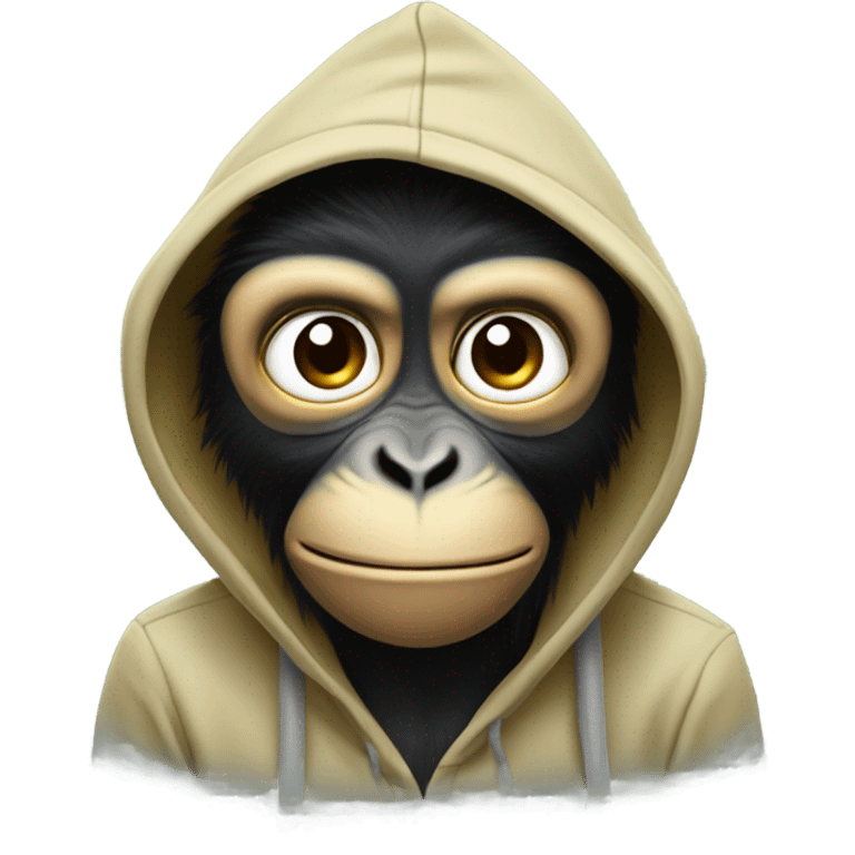 Spider monkey with hoodie emoji