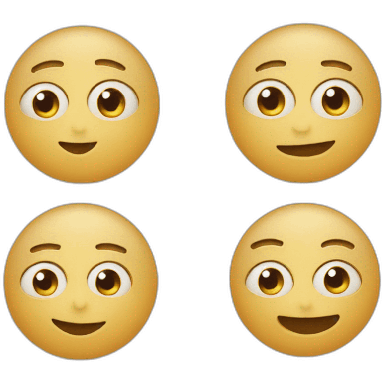 Uma batata com olho e boca e nariz e orelha  emoji