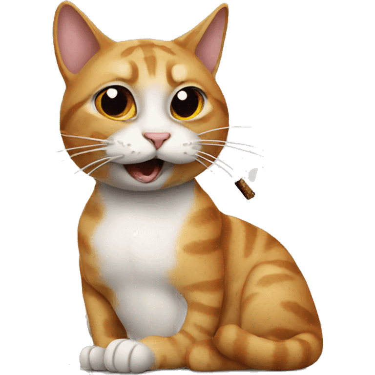 Cat smoking emoji