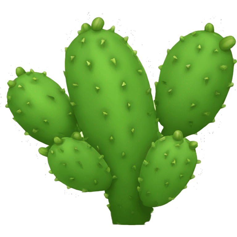 single flat Nopal without pot emoji