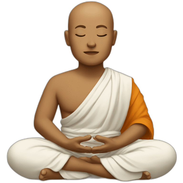 Meditation monk emoji