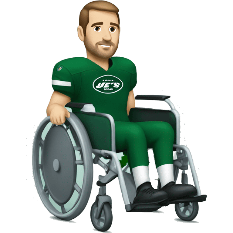 Aaron rogers jets uniform wheelchair  emoji