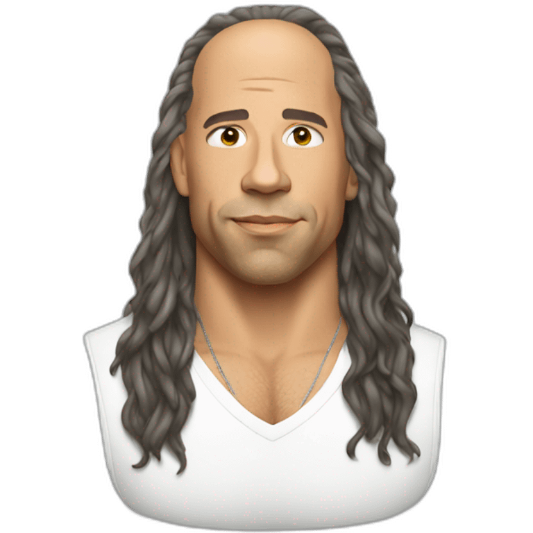 Vin Diesel with long hair emoji