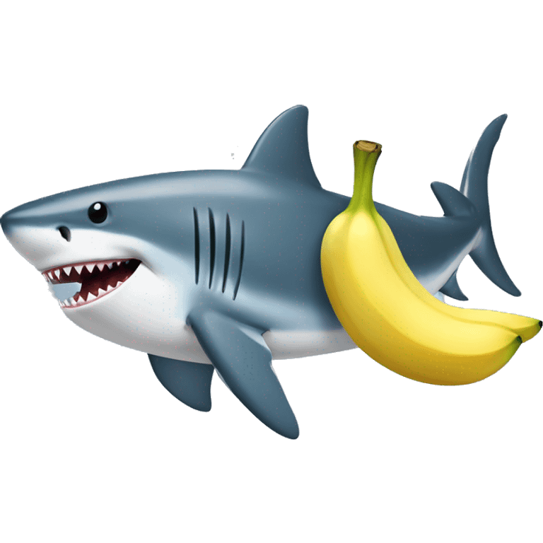 A shark With a banana emoji