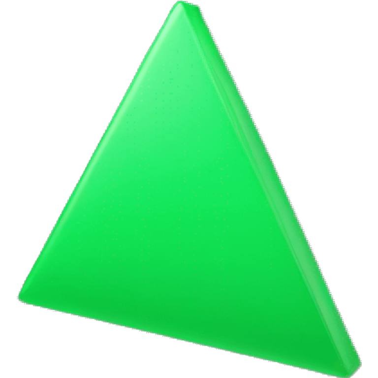 a small green equilateral, pointing upward emoji