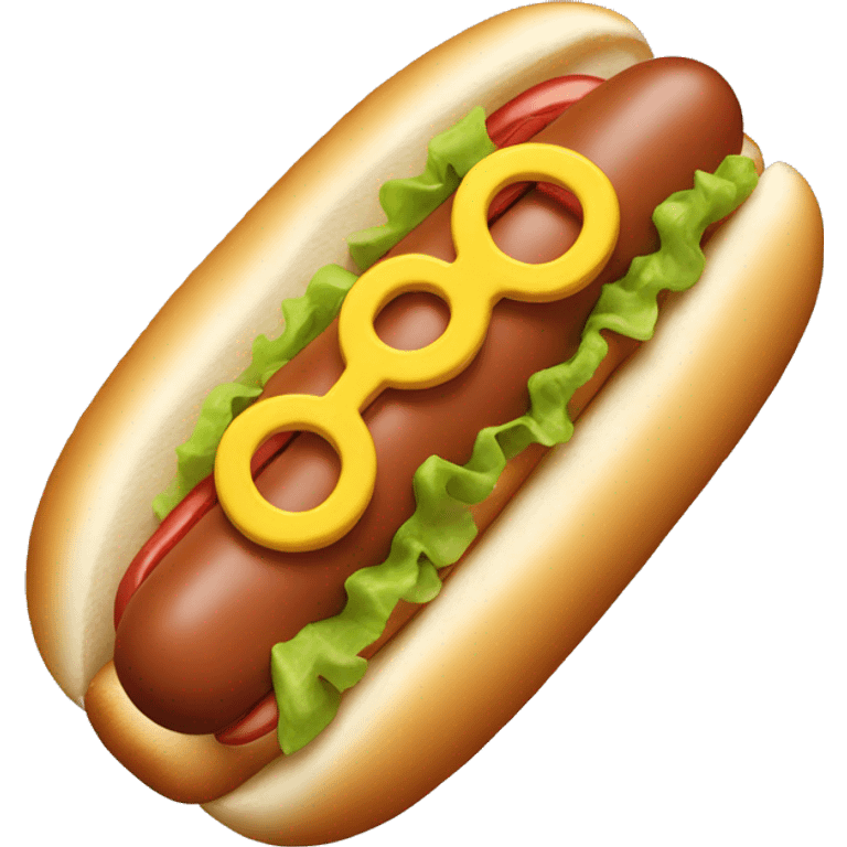 Hot dog smiley face emoji