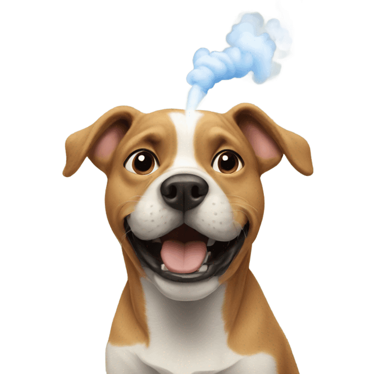 Dog vaping emoji