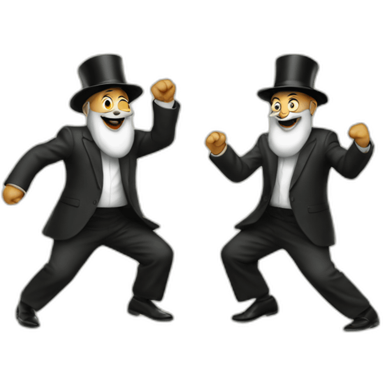 Two rabbi dancing emoji