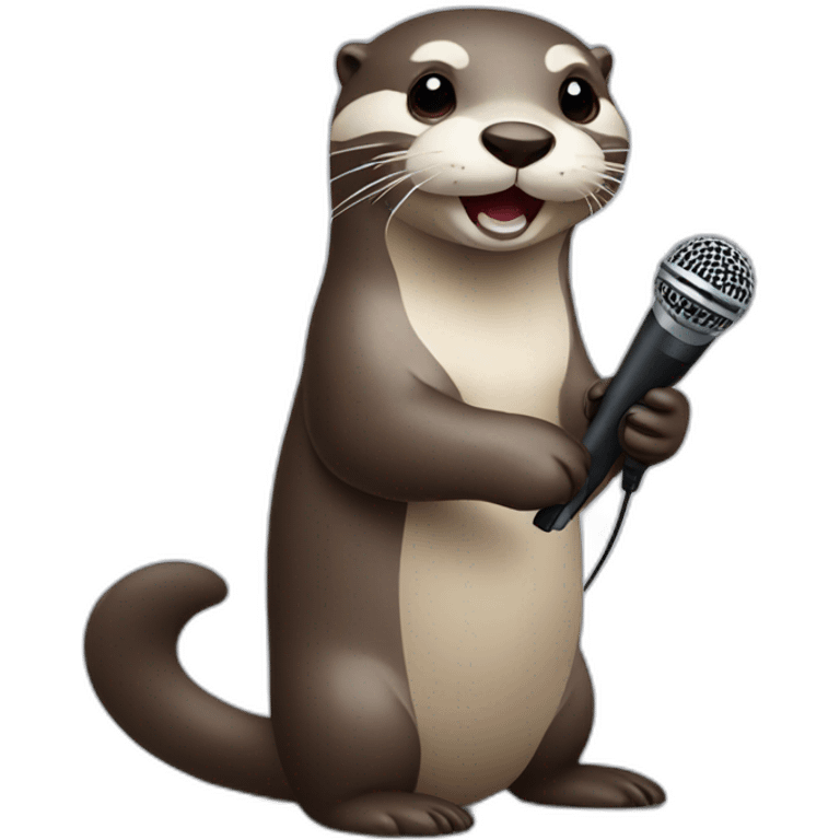 Otter with Microphone emoji