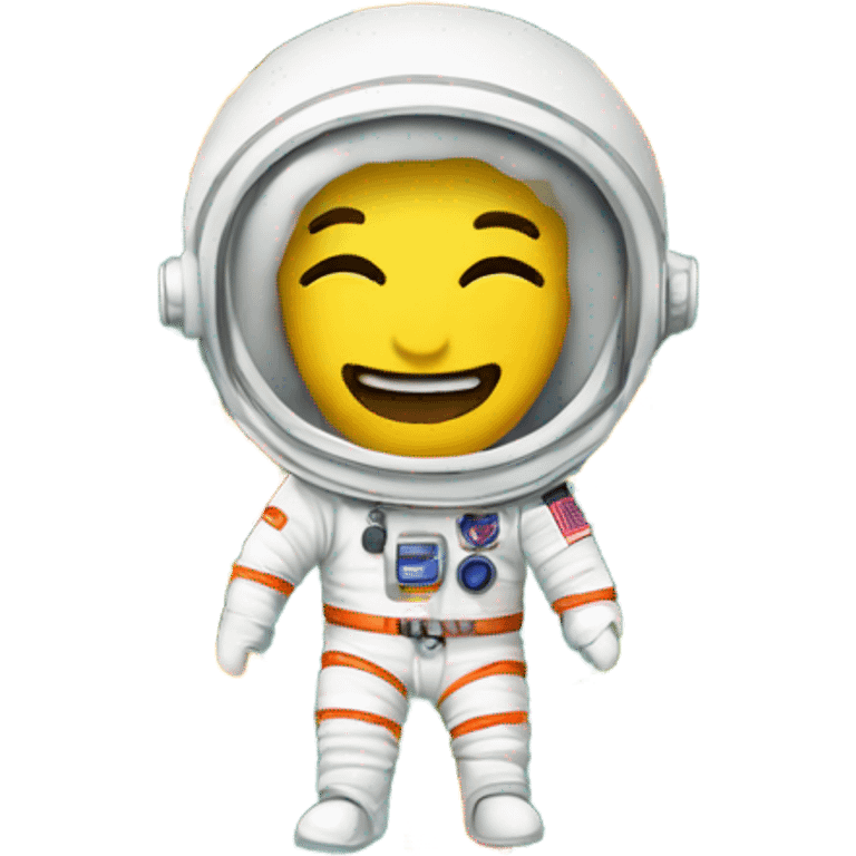 Astronaut with head in pineapple  emoji