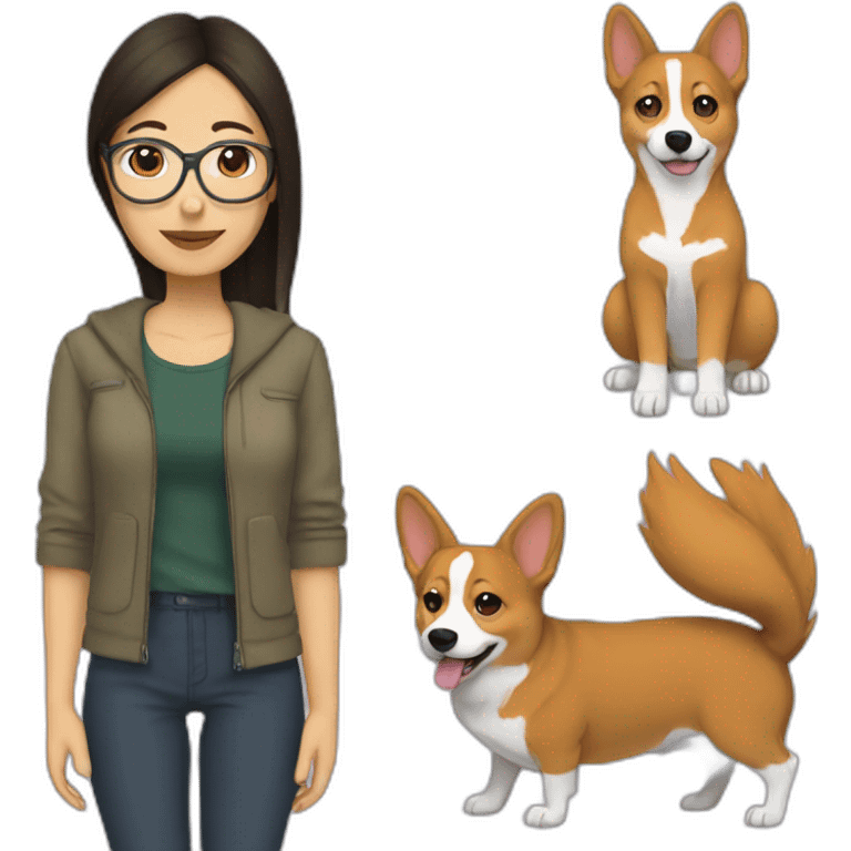 Daria with corgi emoji