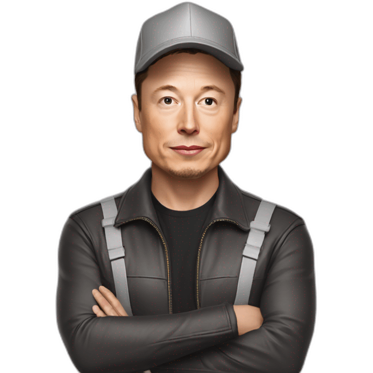 elon musk with helix cap emoji