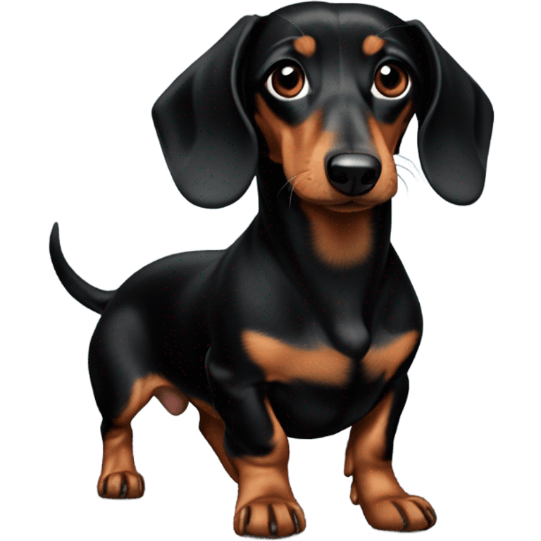 Black and tan dachshund  emoji