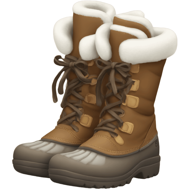 winter boots with bows emoji