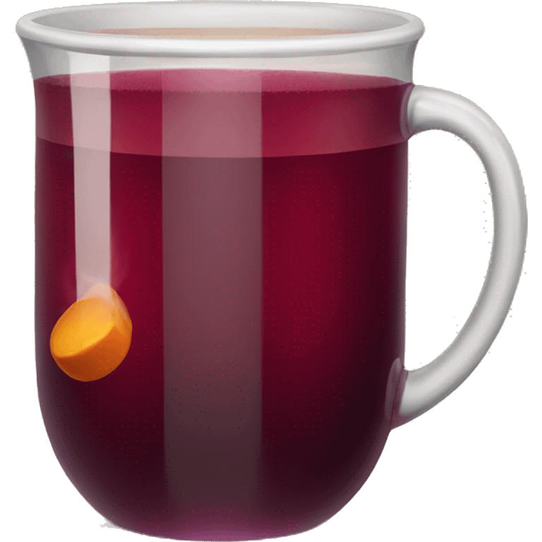 A cup of hot mulled wine emoji