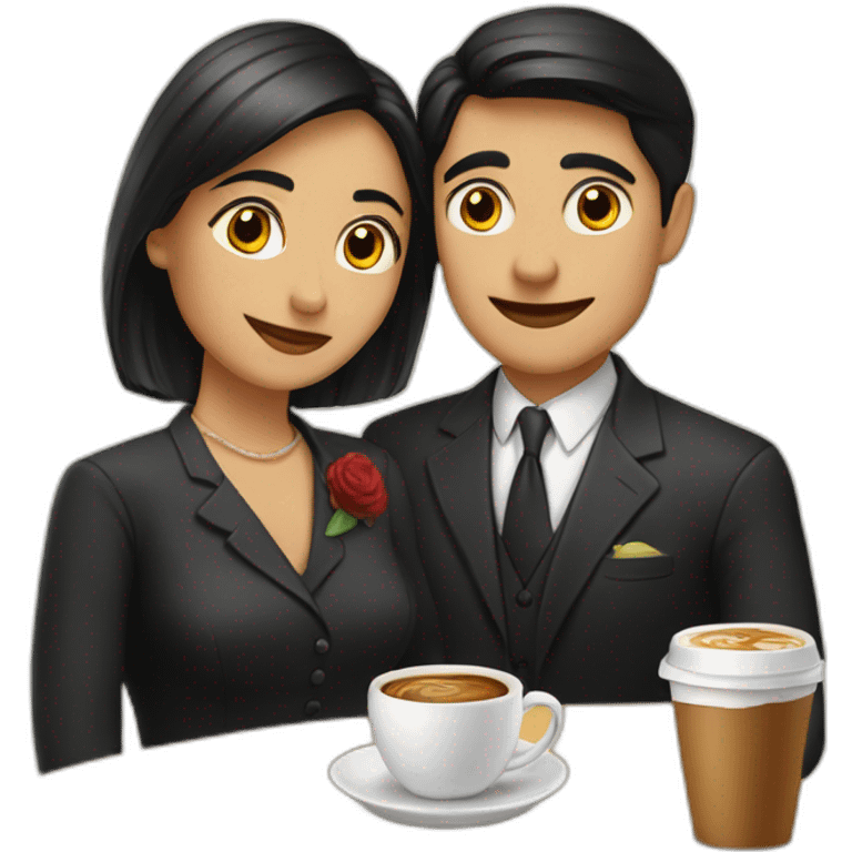 Novios ojos cafés  emoji