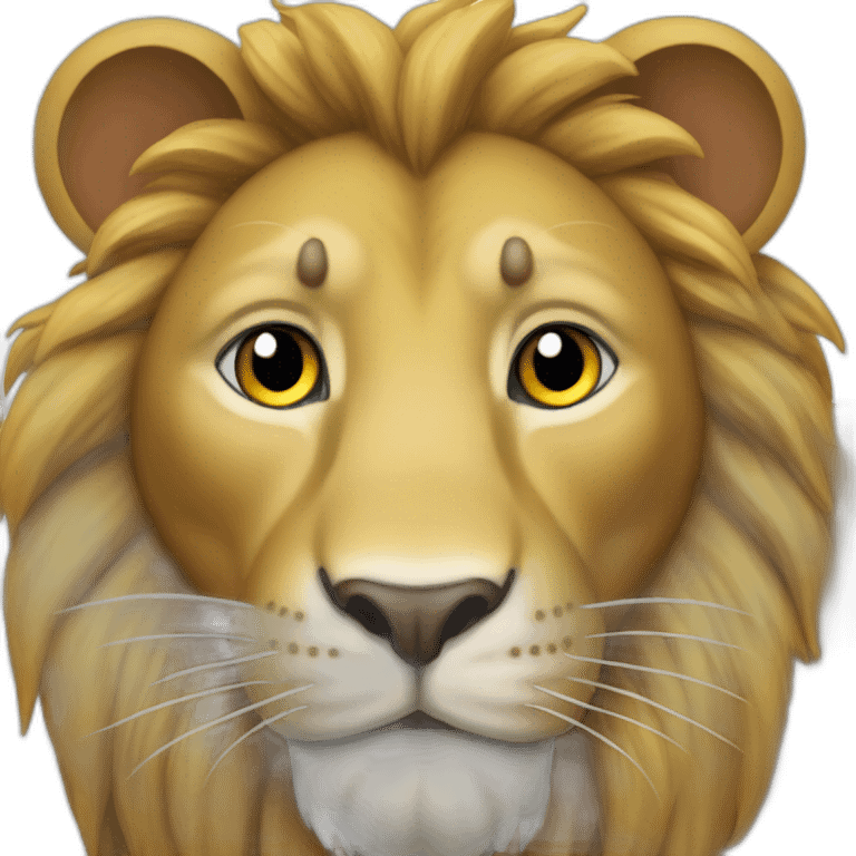 Souris sur lion emoji