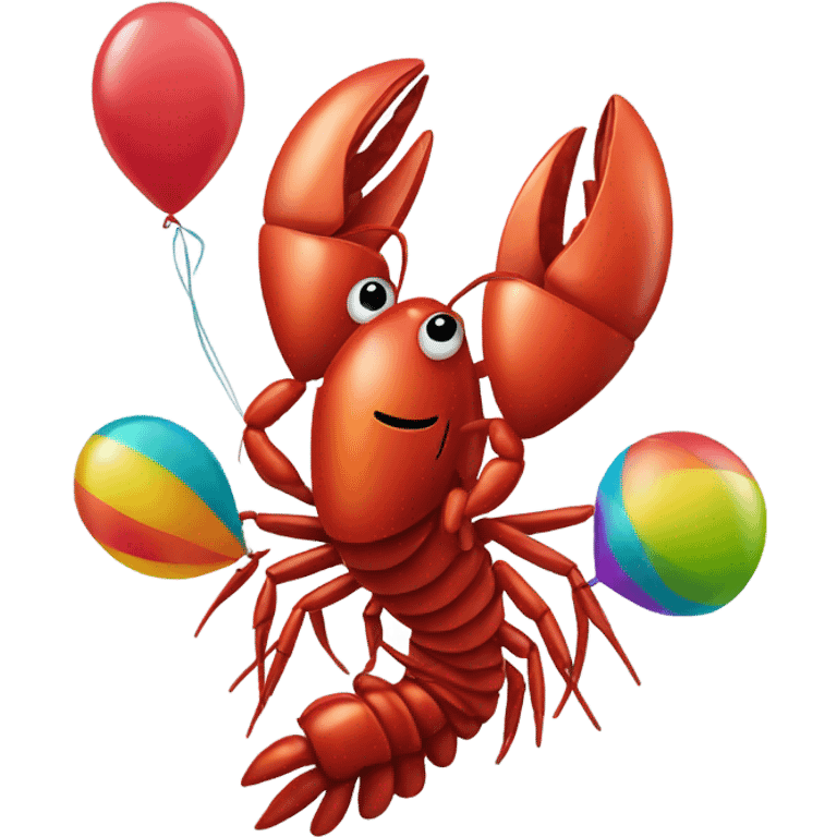 Crawfish with a balloon  emoji