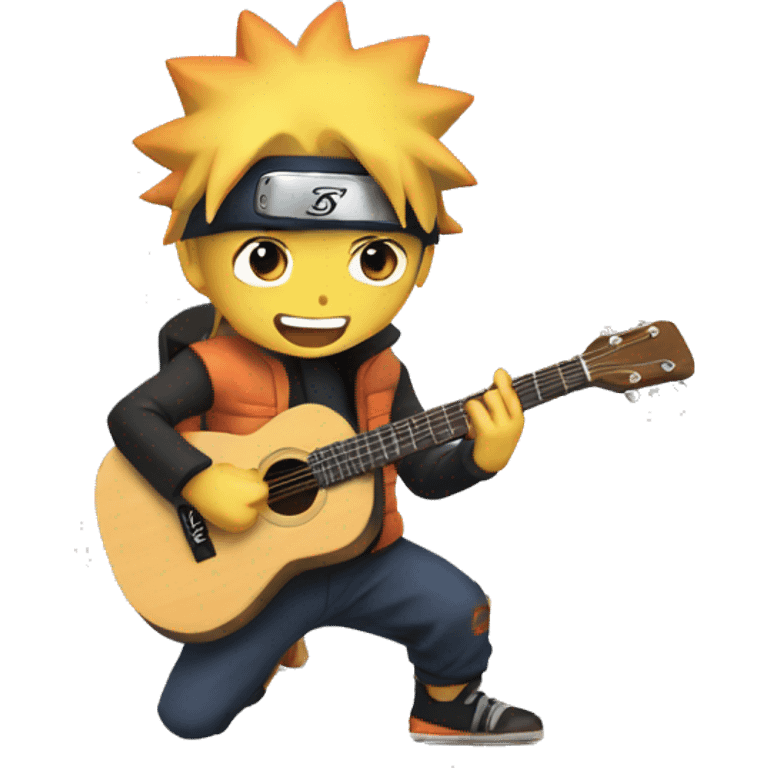 Naruto playing guitar emoji