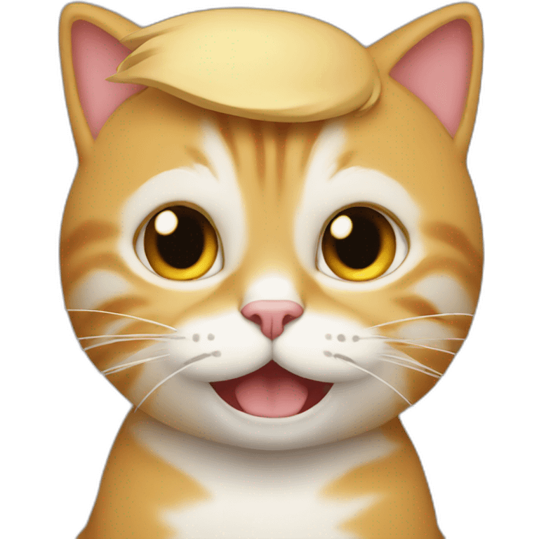 Donald trump with a cat emoji