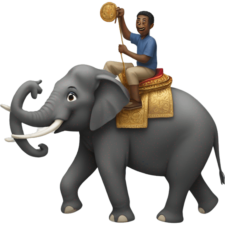 Person riding a elephant  emoji