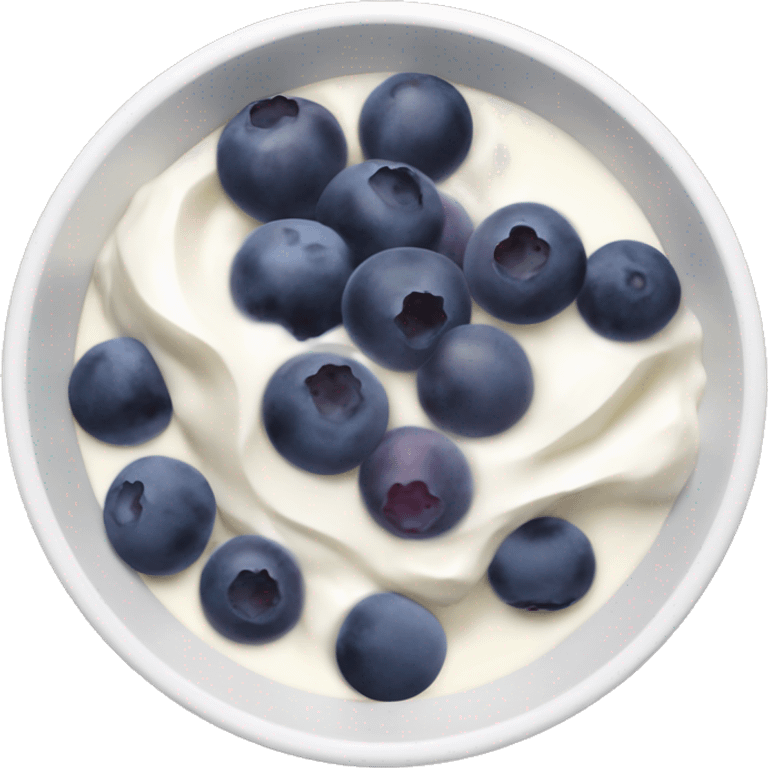 yoghurt bowl with grapes and blueberries emoji