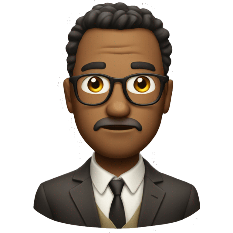 Smart man giving Wicked look emoji