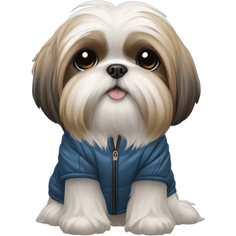 Shih tzu wearing the a jacket emoji