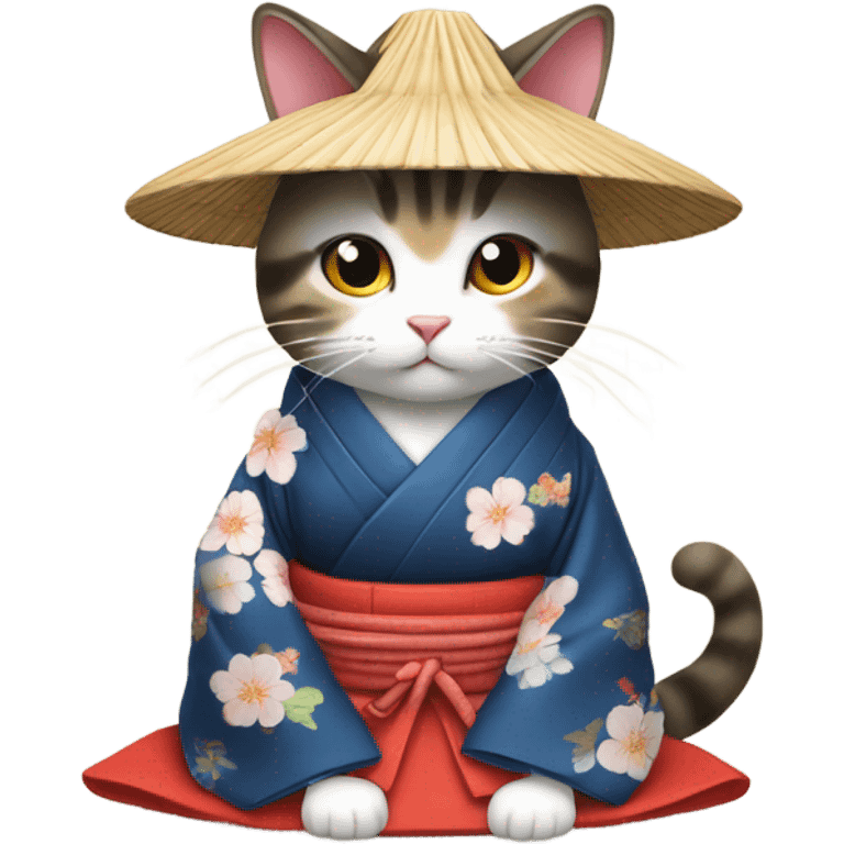 A Japanese Sensei Cat emoji