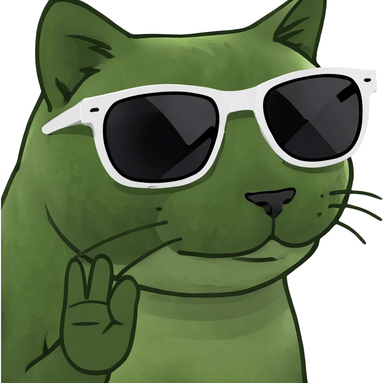 Cat with sunglasses emoji